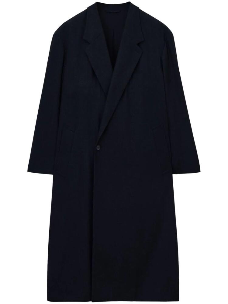 LEMAIRE double breasted maxi-coat - Grey Cover