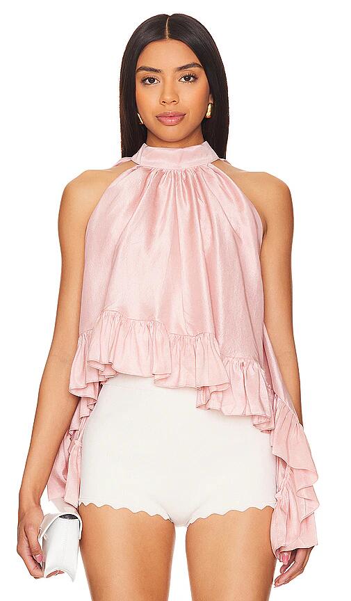 Azeeza Plath Top in Pink Cover