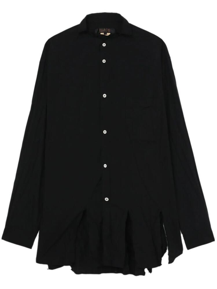 Black Comme Des Garçons frayed asymmetric-hem shirt Cover