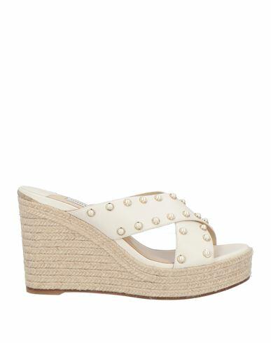 Jimmy Choo Woman Espadrilles Off white Leather Cover