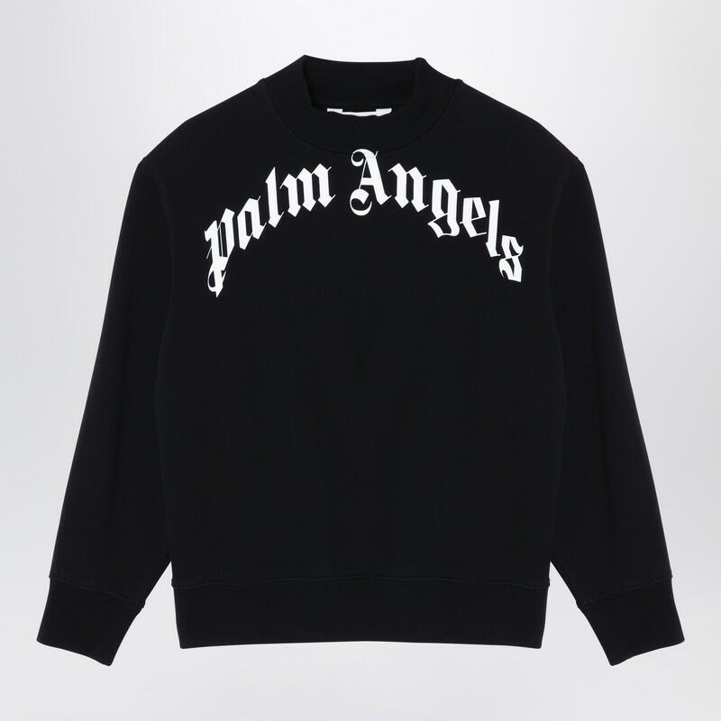 Palm Angels Black cotton sweatshirt with logo Cover