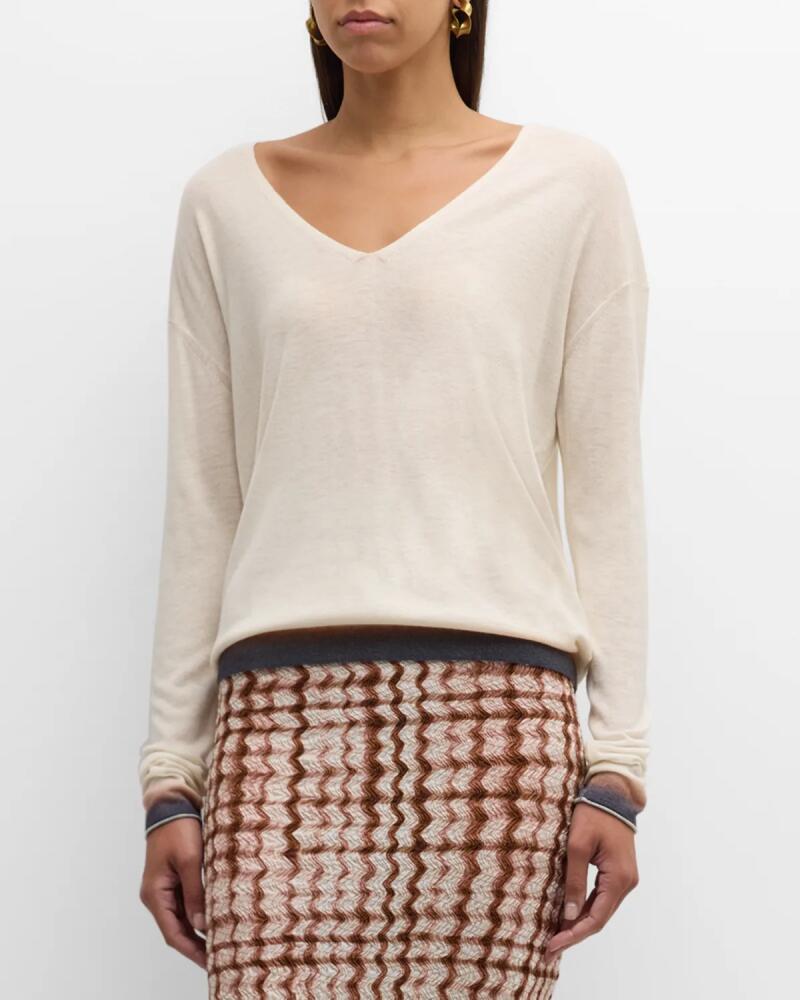 DOROTHEE SCHUMACHER Delicate Statements Ombre Wool-Cashmere Sweater Cover