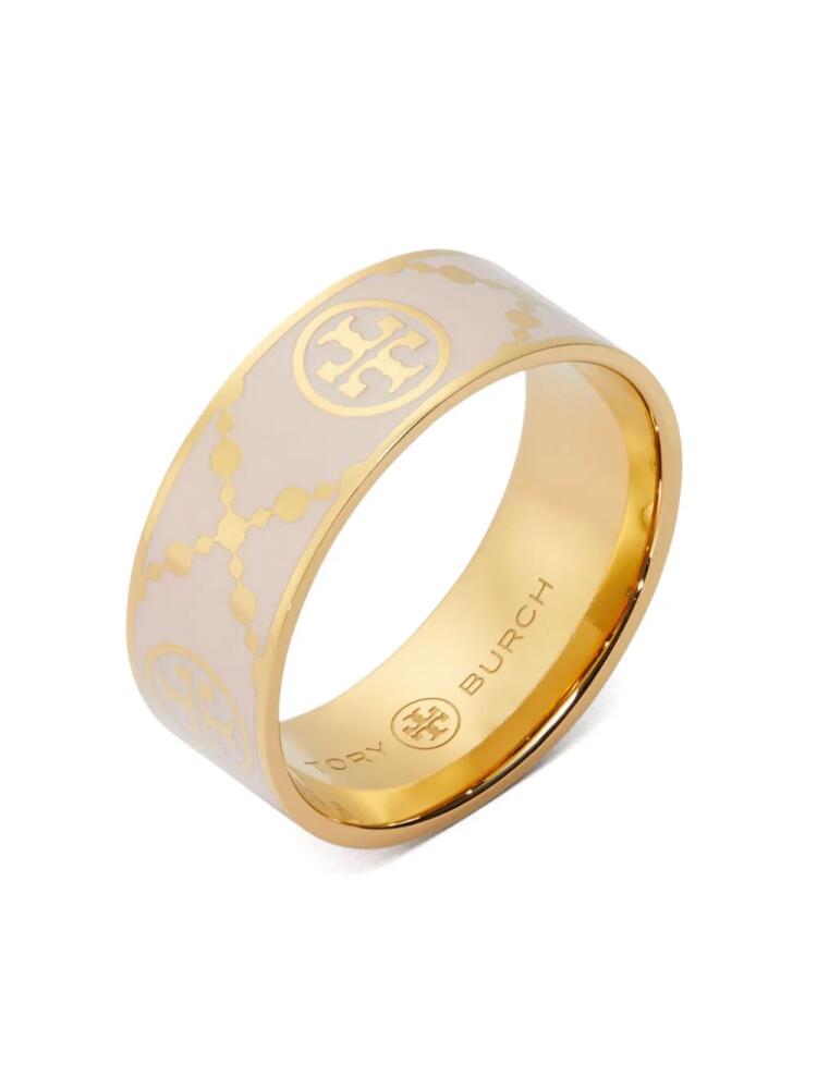 Tory Burch T monogram enamel ring - Pink Cover