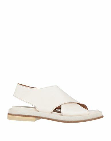 Moma Woman Sandals White Soft Leather Cover