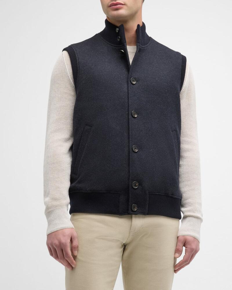 Loro Piana Men's Cashmere Button-Up Vest Cover