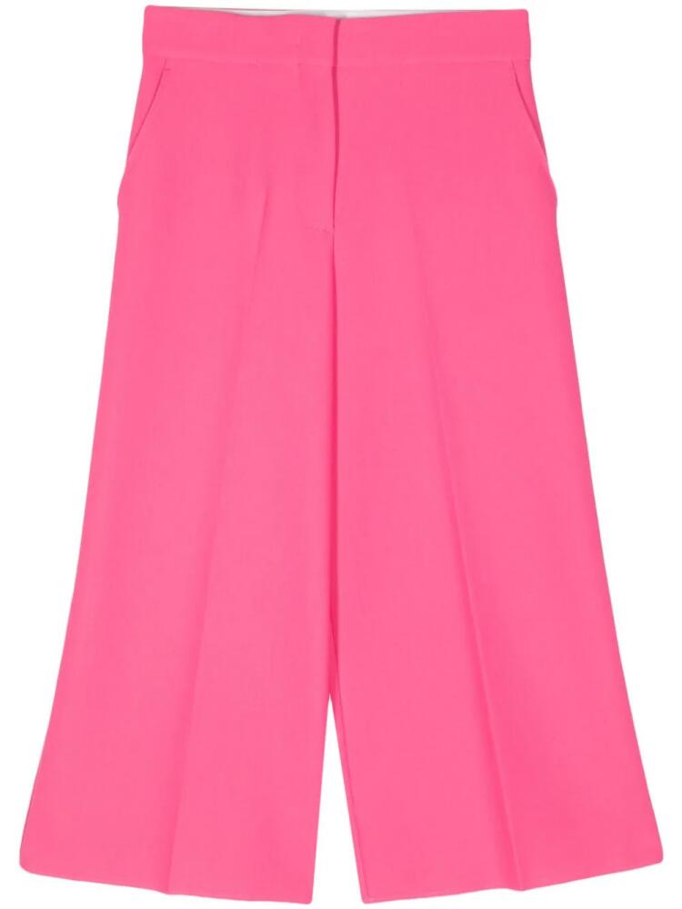 MSGM cropped wide-leg trousers - Pink Cover