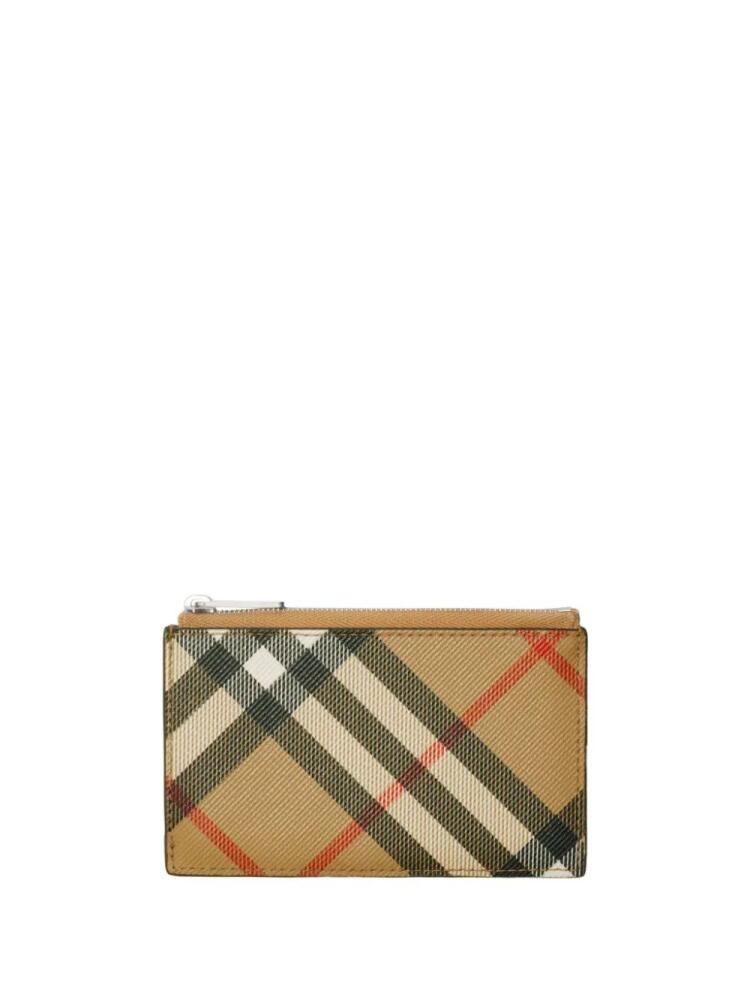 Burberry checkered zip-up cardholder - Neutrals Cover