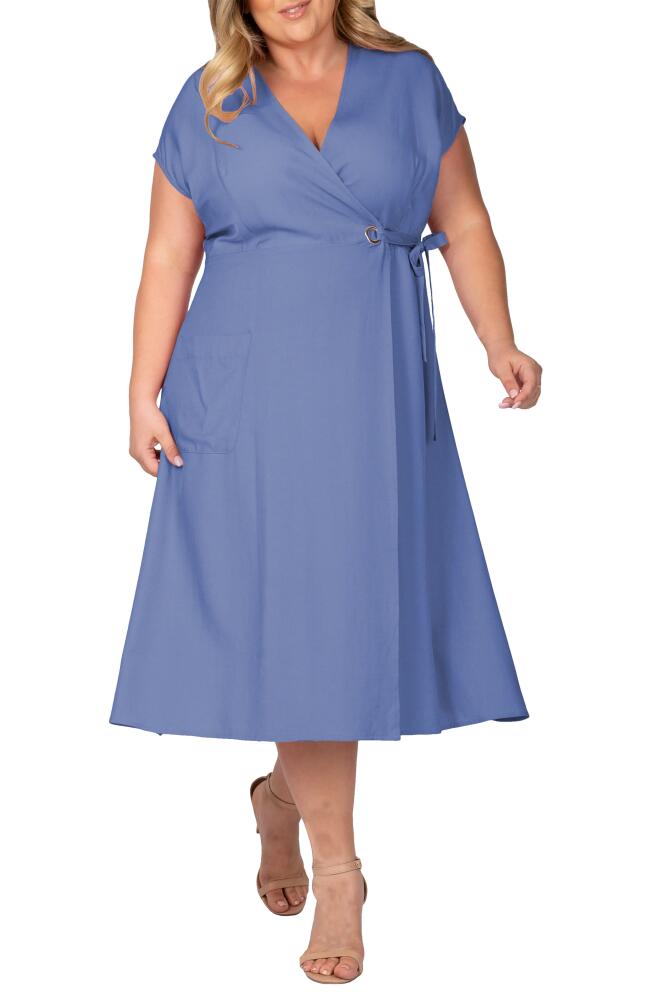 Standards & Practices Midi Wrap Dress in Indigo Cover