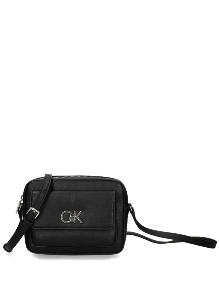 Calvin Klein logo-lettering crossbody bag - Black Cover