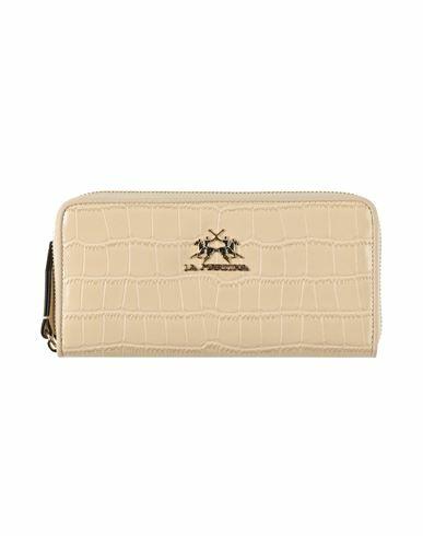 La Martina Woman Wallet Off white Polyurethane Cover