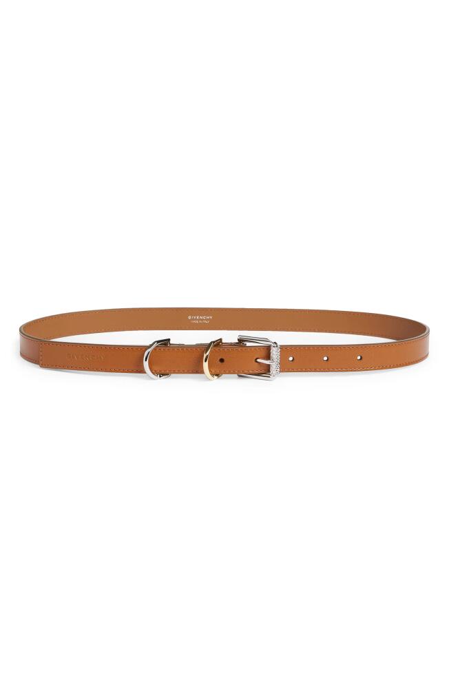 Givenchy Voyou Leather Belt in Soft Tan Cover