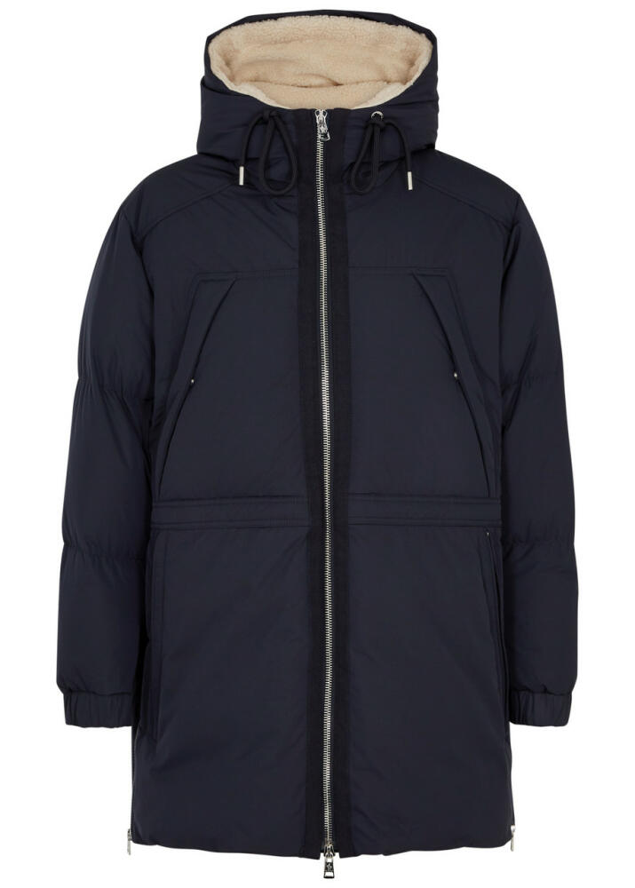 Moncler Truyere Quilted Shell Parka - Navy, Men's Designer Parka, Male Cover