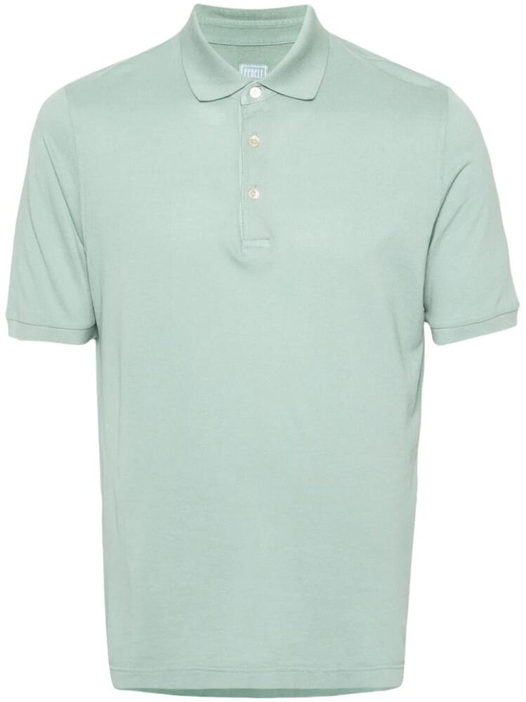 Fedeli Wind cotton polo shirt - Green Cover