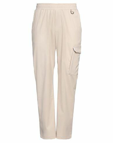 Family First Milano Man Pants Beige Polyester, Viscose, Wool, Elastane Cover