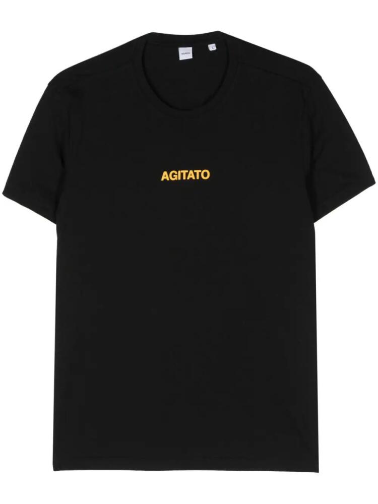 ASPESI slogan-print T-shirt - Black Cover