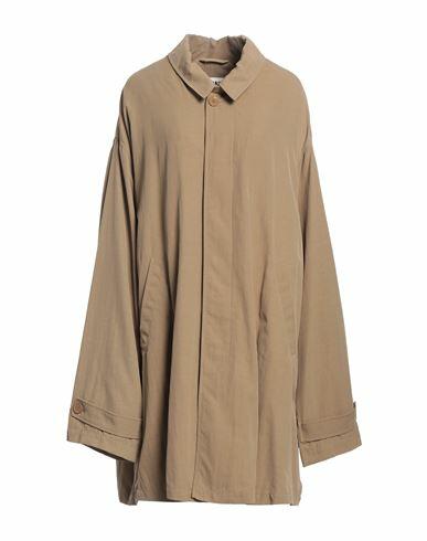 Mm6 Maison Margiela Woman Overcoat & Trench Coat Camel Polyamide Cover