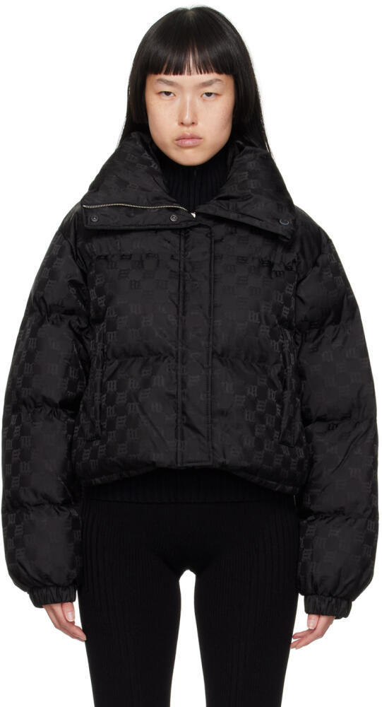 MISBHV Black Monogram Puffer Jacket Cover