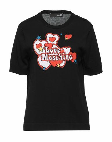 Love Moschino Woman Sweater Black Cotton Cover