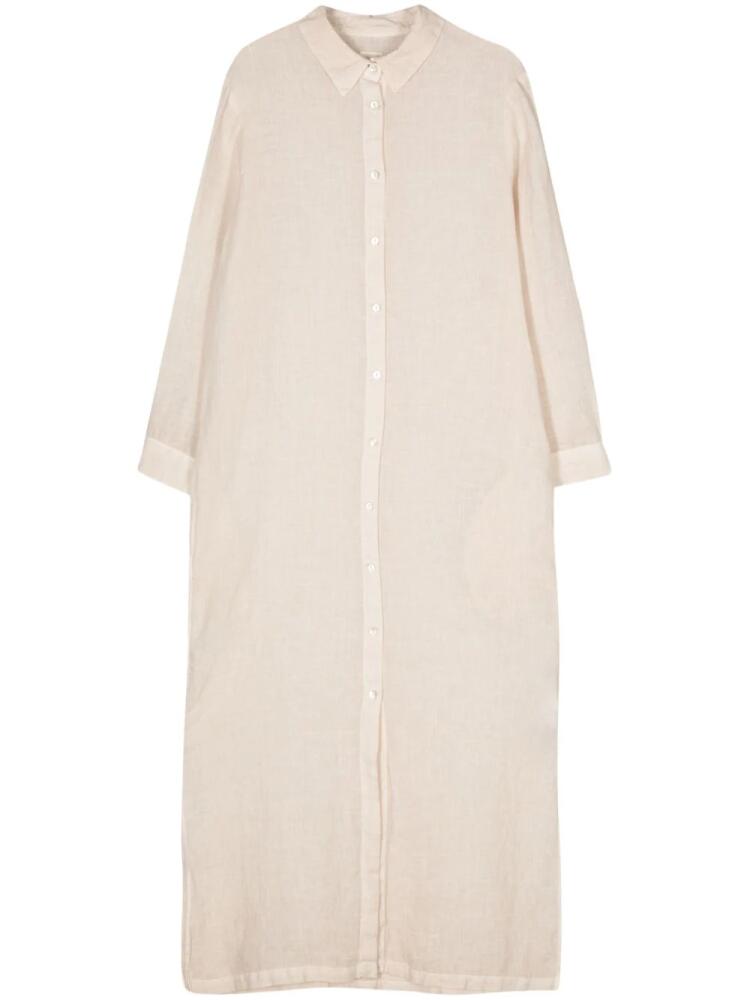 120% Lino poplin linen dress - Neutrals Cover