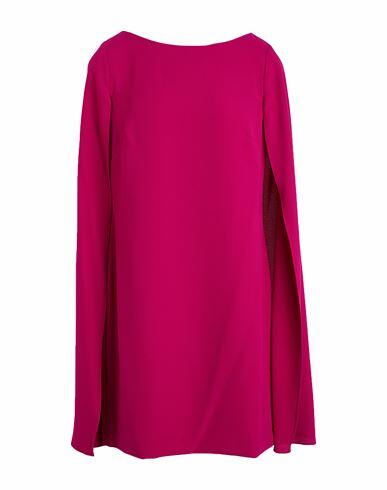 Lauren Ralph Lauren Cape Georgette Cocktail Dress Woman Mini dress Magenta Polyester Cover