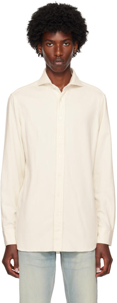 Lardini Off-White Washed Shirt Cover