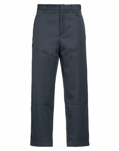 Oamc Man Pants Slate blue Polyester, Wool Cover