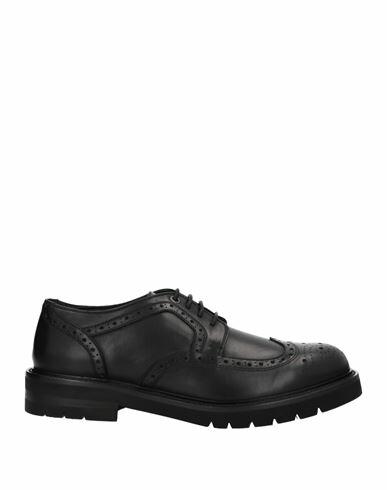 Baldinini Man Lace-up shoes Black Calfskin Cover