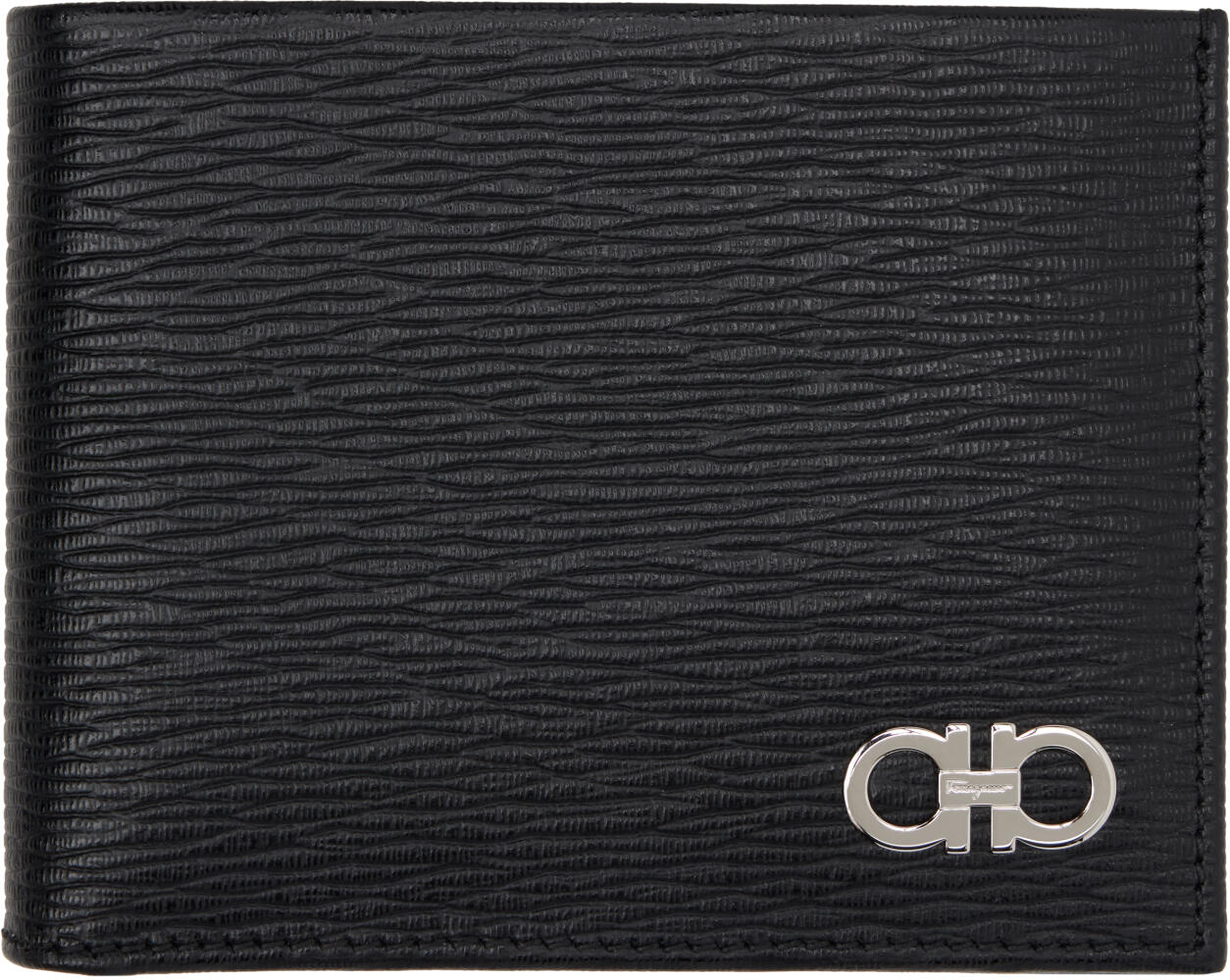 Ferragamo Black Gancini Wallet Cover