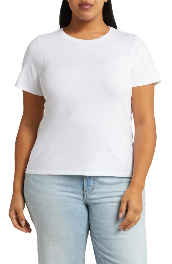 Nordstrom Crewneck T-Shirt in White Cover