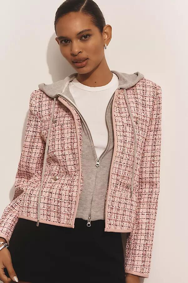 By Anthropologie Hooded Dickie Tweed Jacket Cover