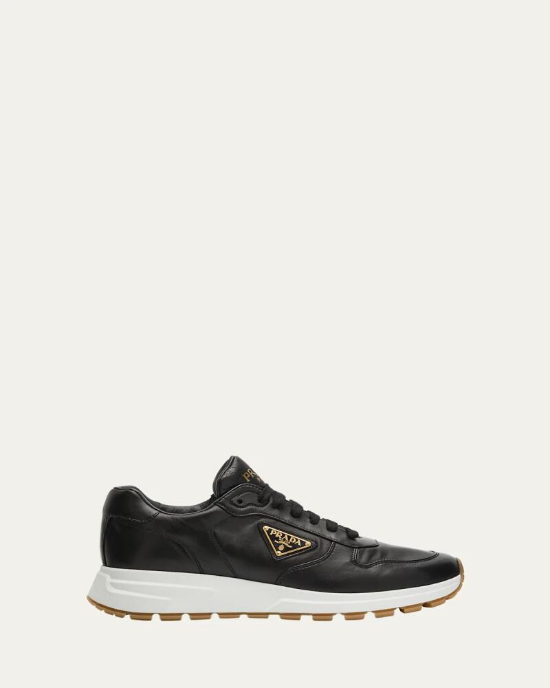 Prada Men's Prax Napa Leather Low-Top Sneakers Cover