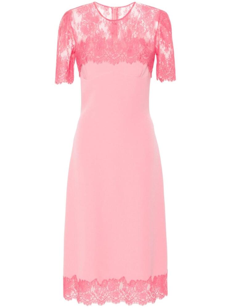 Ermanno Scervino floral-lace midi dress - Pink Cover