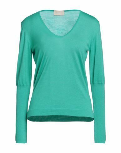 Drumohr Woman Sweater Green Cashmere, Merino Wool, Silk Cover