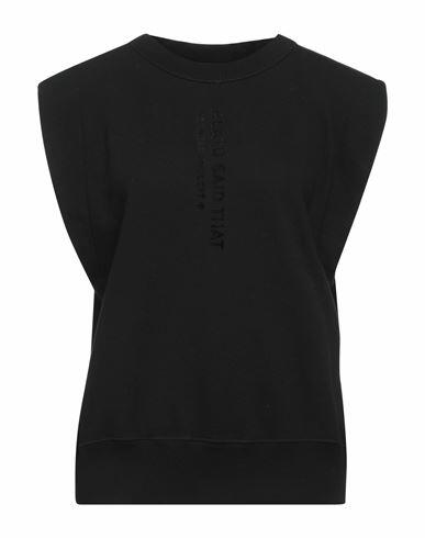 Noumeno Concept Woman Sweatshirt Black Cotton Cover