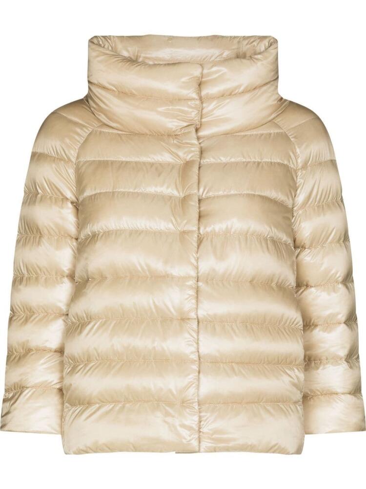 Herno Ultralight quilted high-shine puffer jacket - Neutrals Cover