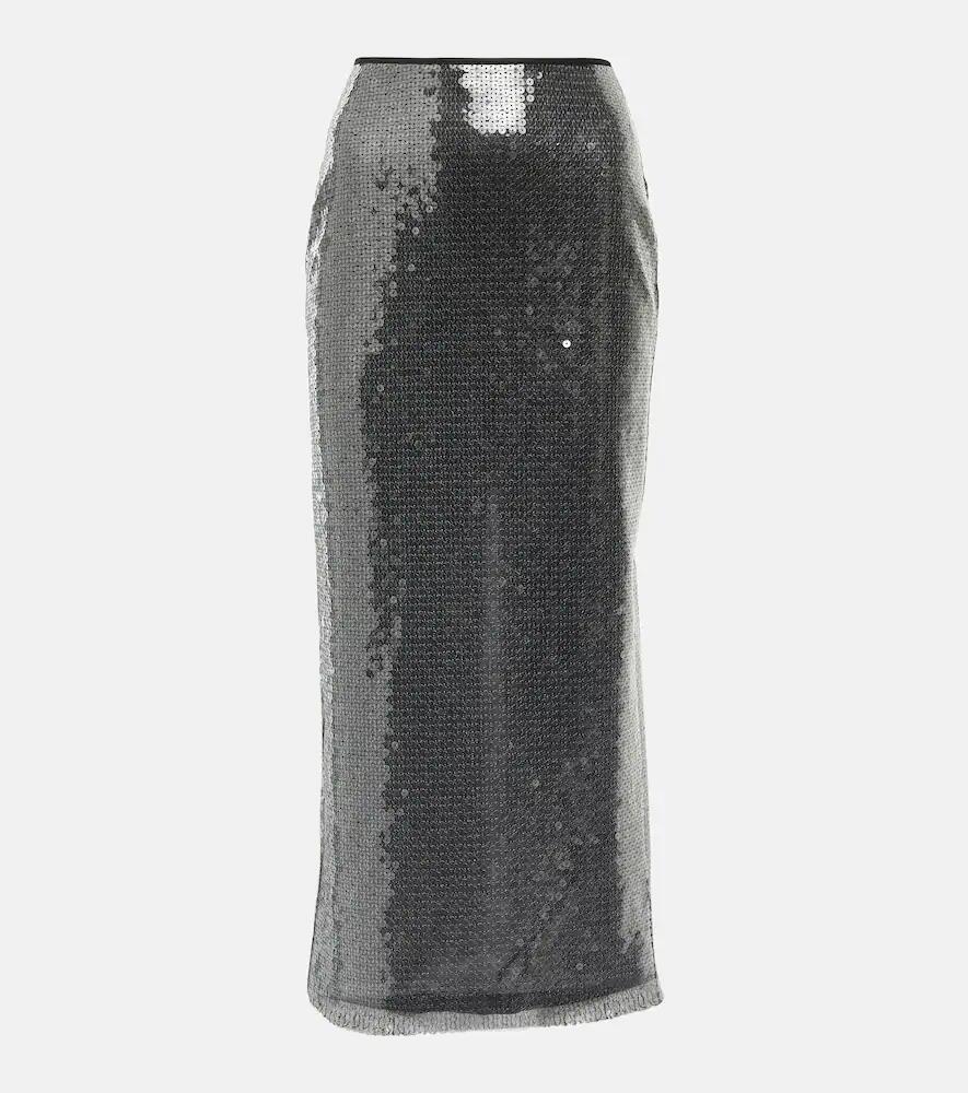 David Koma Sequined midi skirt Cover