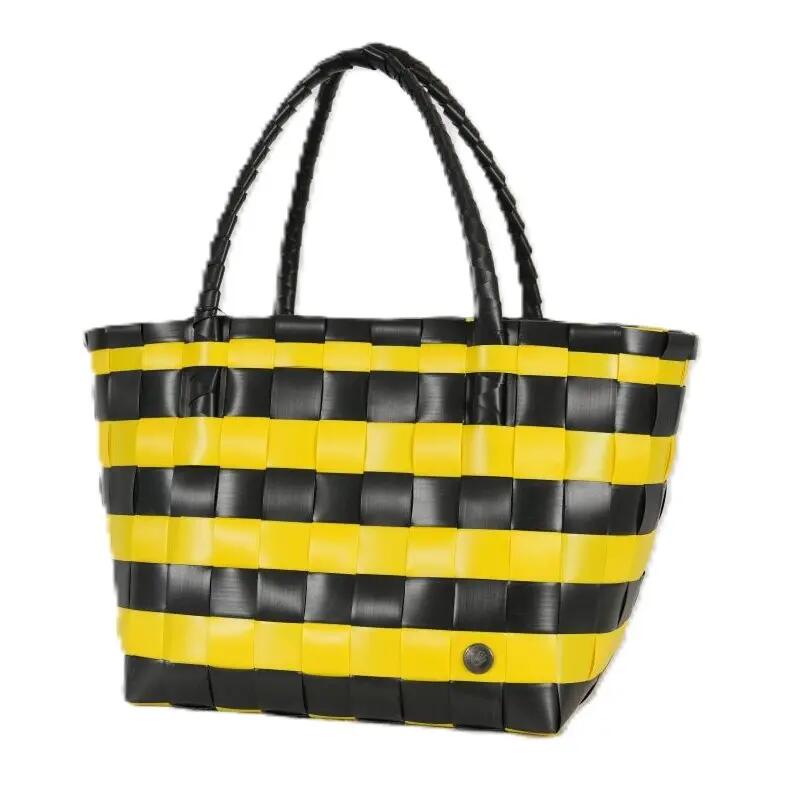 Handed By Paris Spirit Recycled Tote Bags in Black/sunshine Yellow Cover