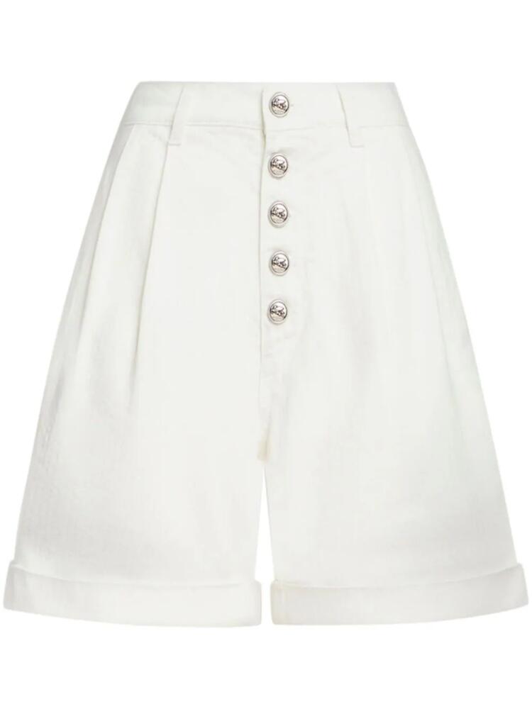 ETRO high-waist cotton bermuda shorts - White Cover