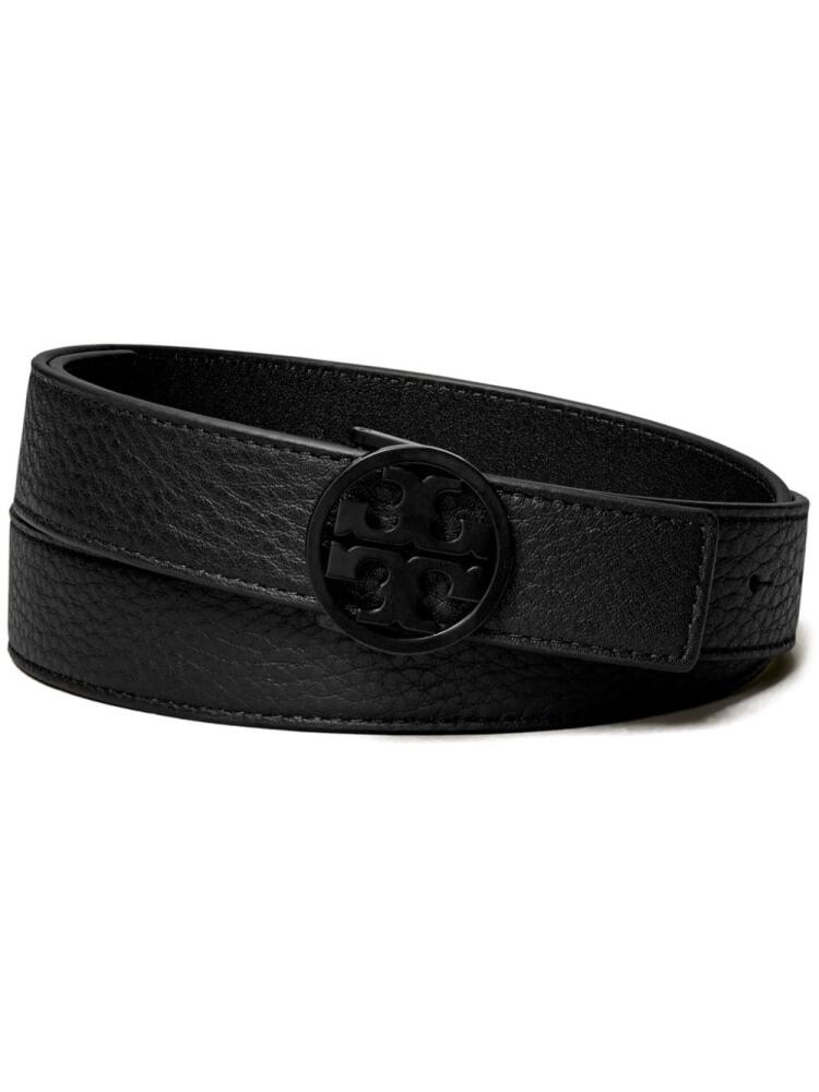 Tory Burch Miller Double T leather belt - Black Cover