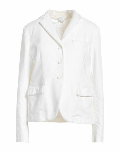 Aspesi Woman Blazer White Cotton, Elastane Cover