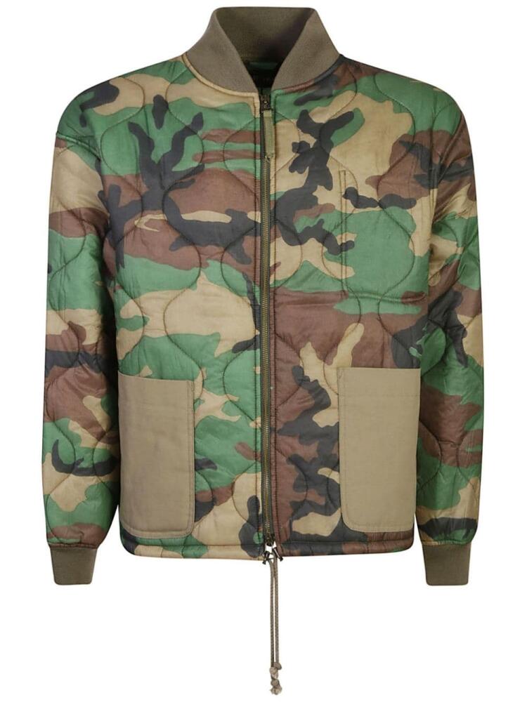 Cenere GB camouflage-print jacket - Green Cover