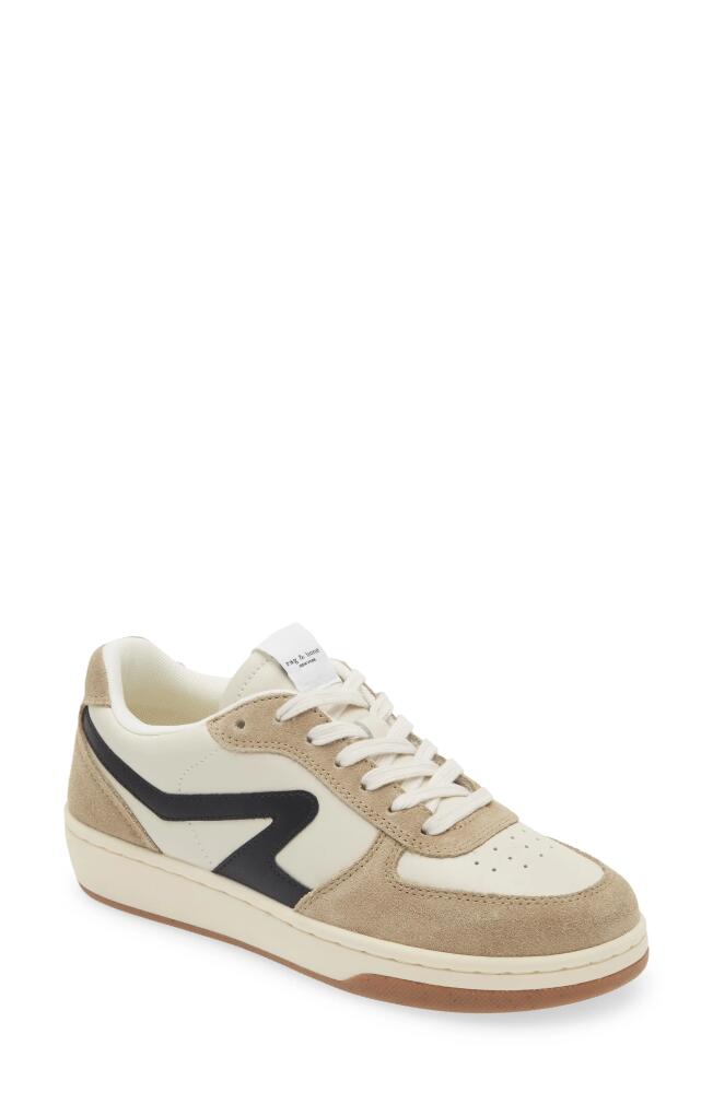 rag & bone Retro Court Sneaker in Dove/Sand Cover