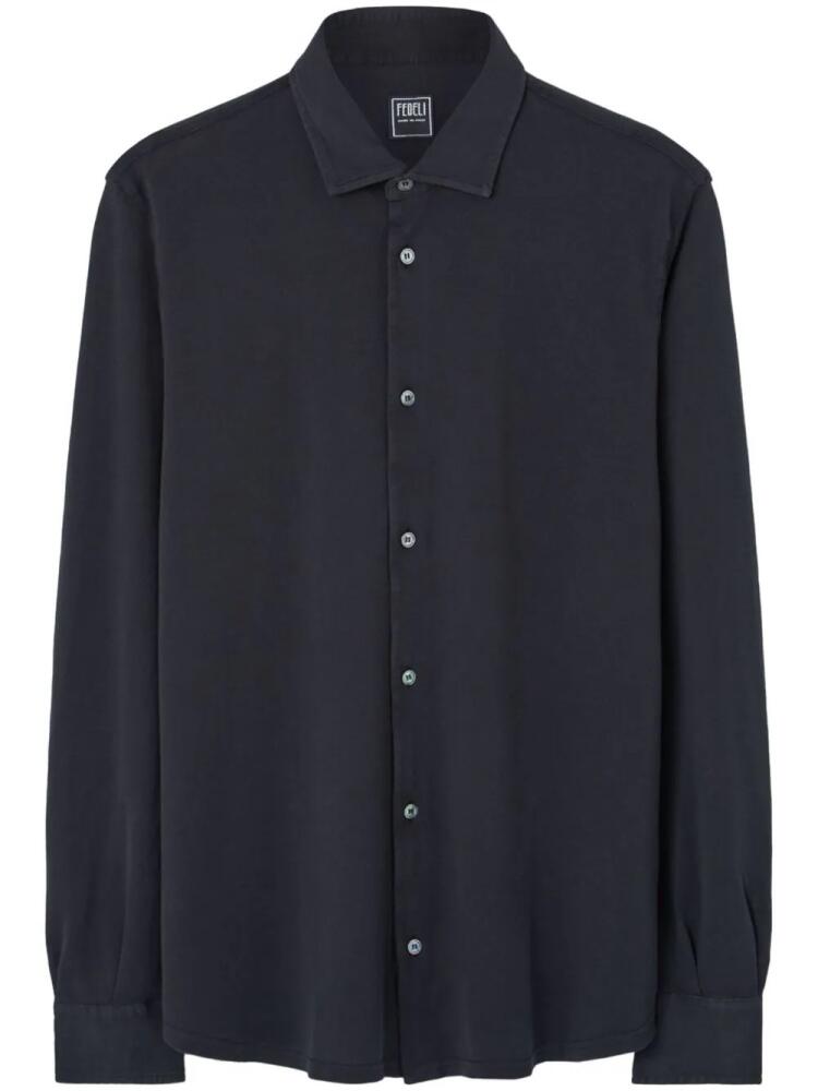 Fedeli long-sleeved shirt - Blue Cover