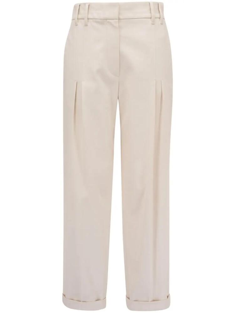 Brunello Cucinelli straight-leg cropped trousers - Neutrals Cover