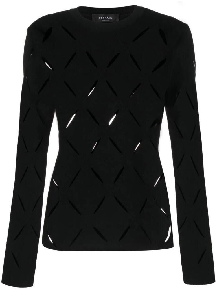 Versace cut-out knitted jumper - Black Cover