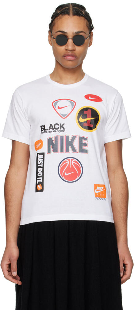 Black Comme des Garçons White Nike Edition T-Shirt Cover