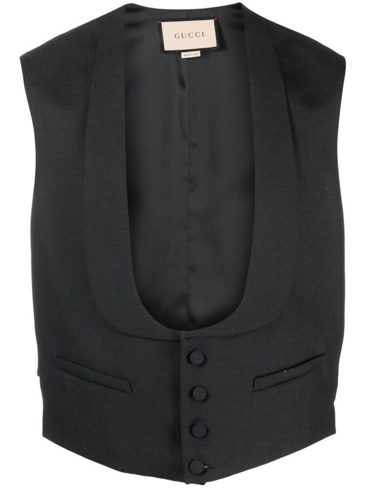 Gucci wool formal vest - Black Cover