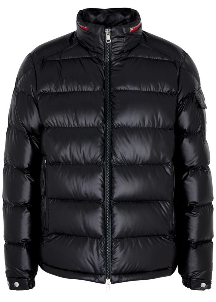 Moncler Bourne Quilted Shell Jacket - Navy, Men's Designer Shell Jacket, Male Cover