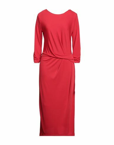 Gai Mattiolo Woman Midi dress Red Polyester, Elastane Cover