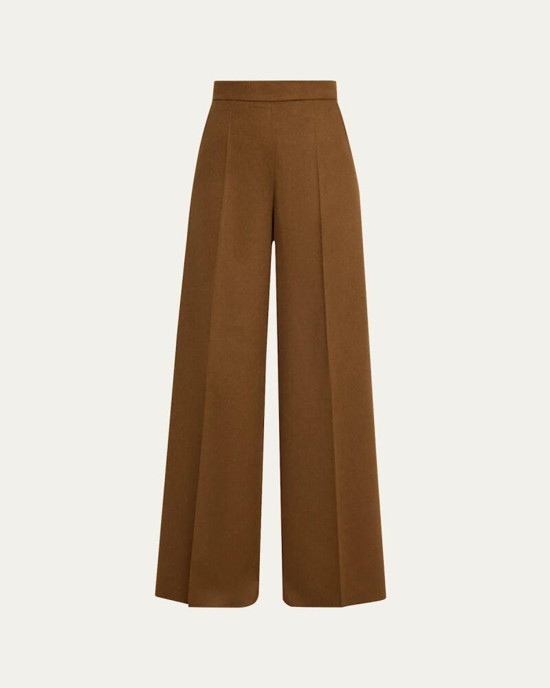 Max Mara Axe Long Wide Leg Wool Trousers Cover